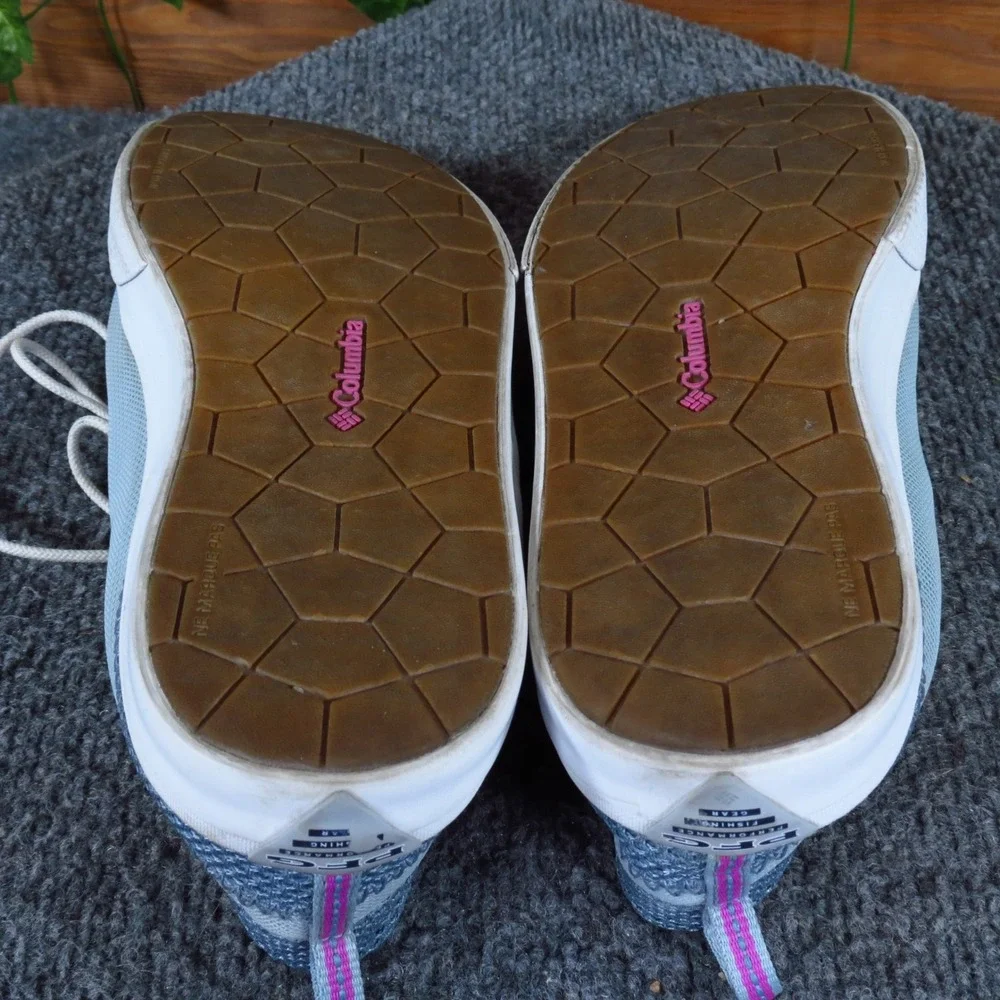 Columbia Dorado PFG Women Boat Shoe 7.5 Fishing Sneaker Blue Mesh BL4629-406